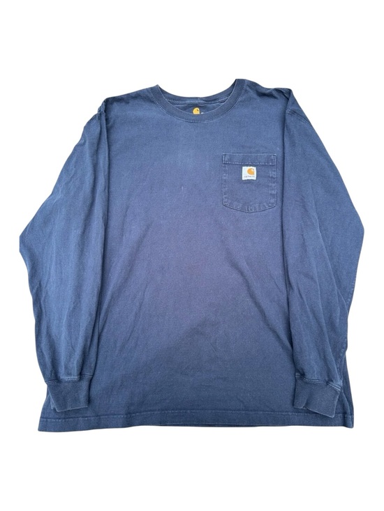 Carhartt Other - Carhartt K126 Mens XL Navy Blue Long Sleeve Pocket T-Shirt Original Fit Cotton